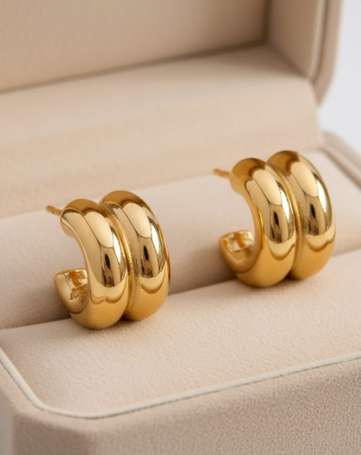 The Modern Muse | The Elevated Double C-Hoops