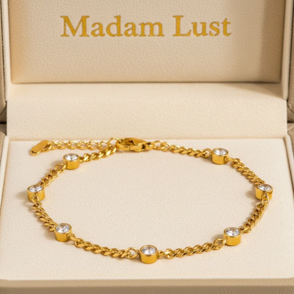 The Aura Chain | 18K Gold Prism Bracelet