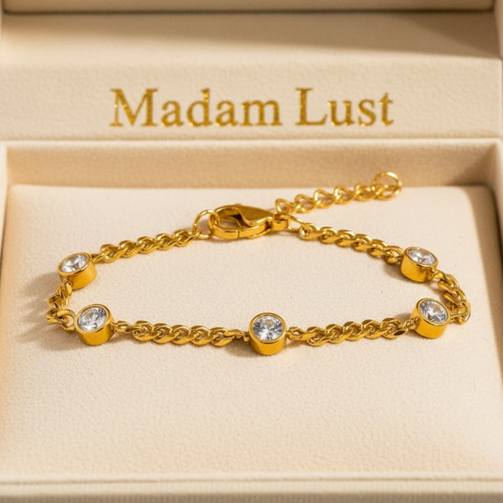 The Aura Chain | 18K Gold Prism Bracelet