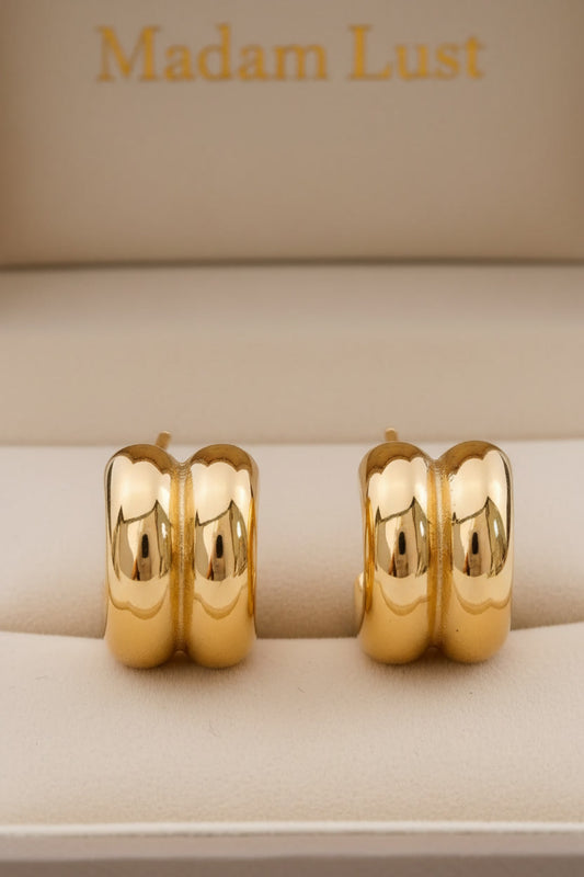 The Modern Muse | The Elevated Double C-Hoops