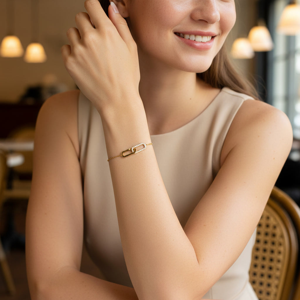 The Aura Chain | 18K Gold Jasmine Link Bracelet