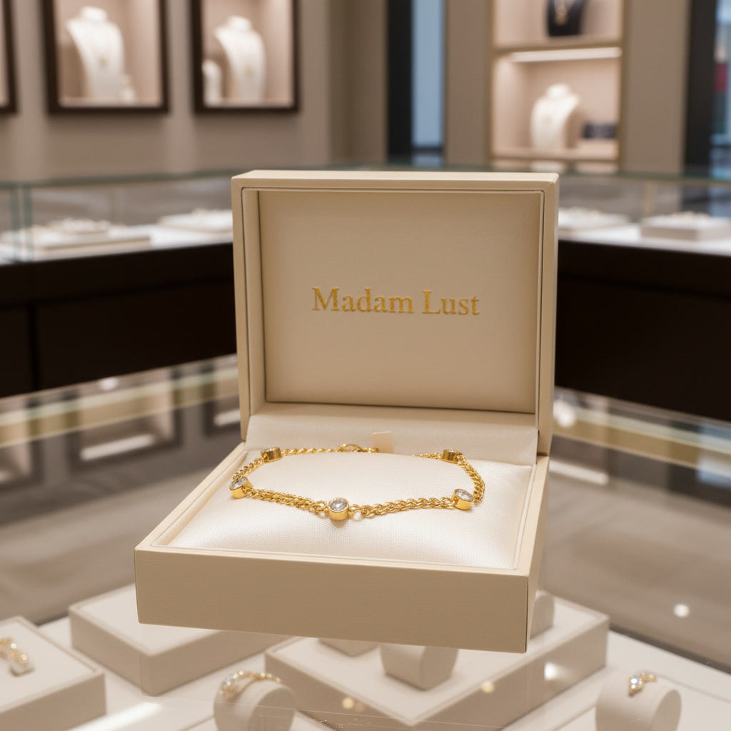 The Aura Chain | 18K Gold Prism Bracelet