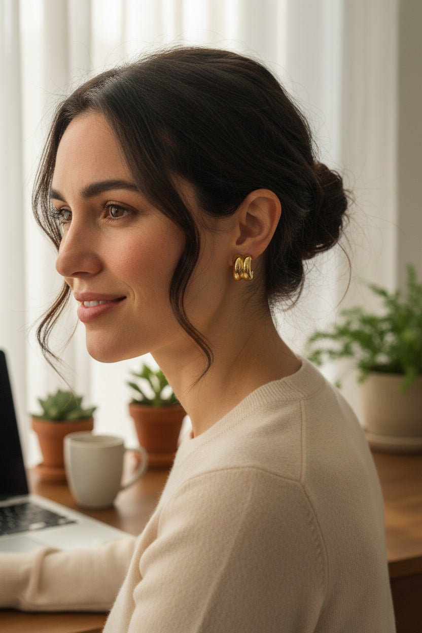 The Modern Muse | The Elevated Double C-Hoops